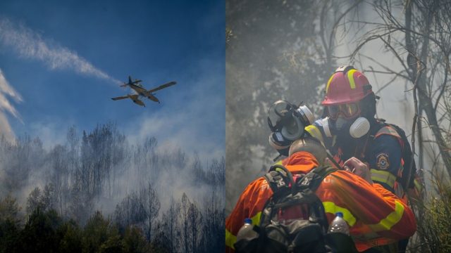 Φωτιά στην Ηλεία: Τριπλό μέτωπο σε Παλαιοβαρβάσαινα, Σαλμώνη και Αρχαία Ολυμπία – Eνεργοποιήθηκε το σύστημα πυρόσβεσης του αρχαιολογικού χώρου