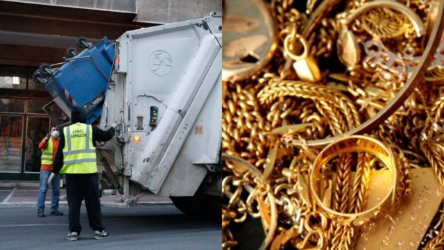 Αναστάτωση στη Θεσσαλονίκη: Πέταξε κατά λάθος στα σκουπίδια μια σακούλα με χρυσαφικά – Το απορριματοφόρο είχε αδειάσει τον κάδο