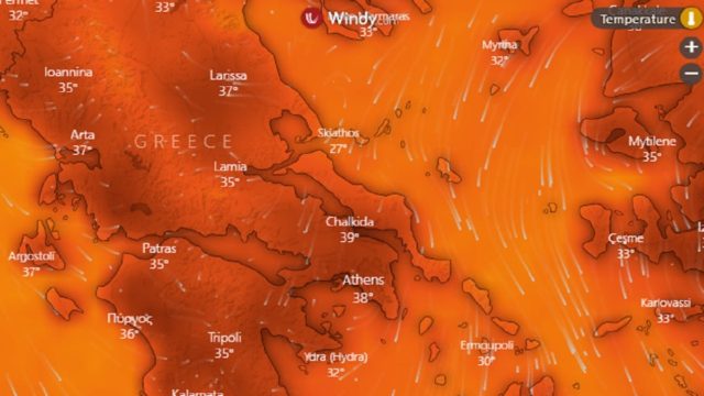 Καύσωνας «Κλέων»: Στο «φούρνο» και σήμερα 15/7 η χώρα! Στο κόκκινο το θερμόμετρο – Οι 10 περιοχές που θα «ψηθούν» – Δείτε live την εξέλιξη του φαινομένου (Video)