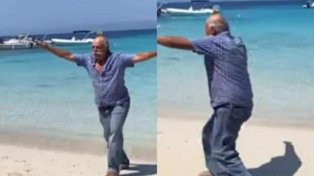 Μάγκας ο παππούς: Το λεβέντικο ζεϊμπέκικο 68χρονου στην παραλία που αποθεώθηκε στο Διαδίκτυο (video)