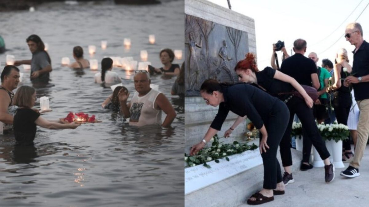 Λευκά τριαντάφυλλα, φαναράκια και δάκρυα στο μνημείο: Συγκίνηση για τα 5 χρόνια από την τραγωδία με τους 104 νεκρούς στο Μάτι