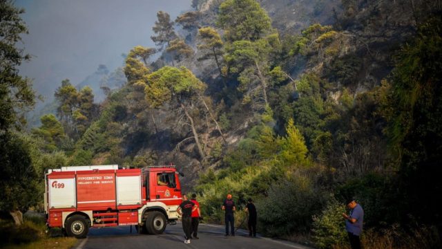 «Κόλαση» στην Κάρυστο: Τα 20 μέτρα φτάνουν οι φλόγες – Έκκληση για περισσότερα εναέρια μέσα απευθύνει ο δήμαρχος
