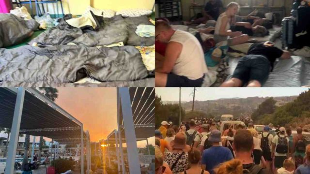 Πυρκαγιά στη Ρόδο: «Οι ντόπιοι είχαν έτοιμο φαγητό, νερό και υπνόσακους» – Πώς αντέδρασαν οι τουρίστες με την κατάσταση στο νησί