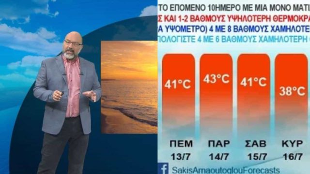 Ανάρτηση «φωτιά» Σάκη Αρναούτογλου – Κάθετος για τον επικείμενο καύσωνα