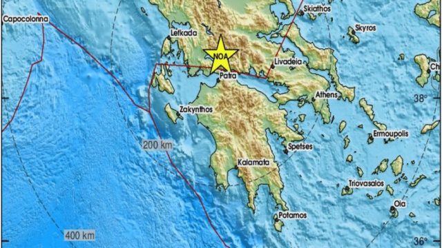 Δυνατός σεισμός στην Αιτωλοακαρνανία – Έντονα αισθητός στην Πάτρα