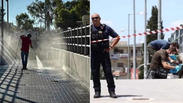 Φιάσκο: Το πρωί έπλεναν τον χώρο του φονικού και το μεσημέρι η Αστυνομία διεξήγαγε έρευνα στο σημείο