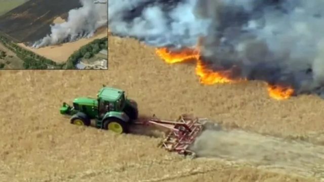 Aγρότης ήρωας: Σταμάτησε ολομόναχος την πορεία μεγάλης πυρκαγιάς με την πιο έξυπνη κίνηση (Vid)
