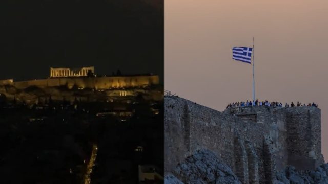 Φωτιά στη Φυλή – Απίστευτο βίντεο: Η Ακρόπολη «τυλιγμένη» στους καπνούς και η Πάρνηθα στις φλόγες σε ένα πλάνο