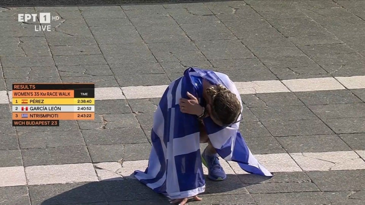 Ελληνική ψυχή: Χάλκινη η Αντιγόνη Ντρισμπιώτη στα 35 χλμ. βάδην του Παγκοσμίου Πρωταθλήματος στίβου (Video)