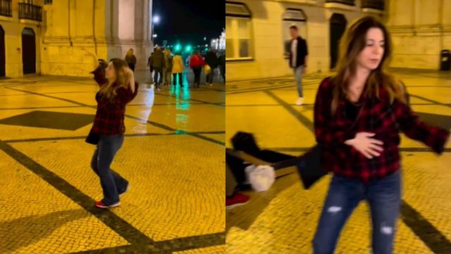 Μπριόζα η Δήμητρα Παπαδοπούλου: Το τσιφτετέλι της ηθοποιού στους δρόμους της Λισαβόνας που αποθεώθηκε (video)