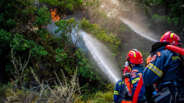 Φωτιά στην Κρήτη – Καίγεται το δάσος της Κέρης
