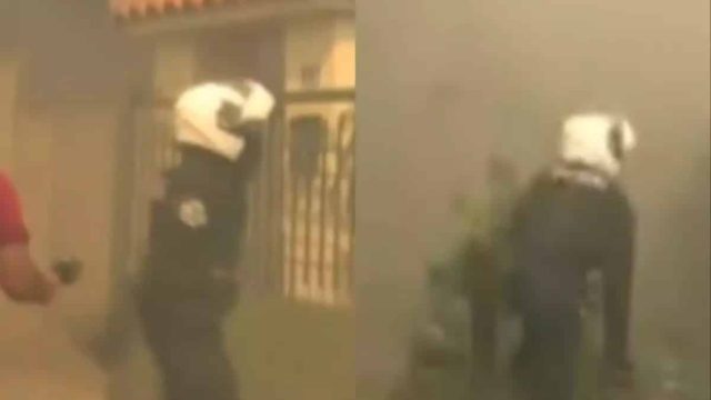 Φωτιά στην Πάρνηθα:  «Φύγετε, θα καείτε» – Η συγκλονιστική στιγμή που αστυνομικός μπαίνει σε σπίτι που έχει παραδοθεί στις φλόγες (Video)