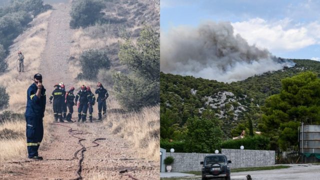 Φωτιά στην Πάρνηθα: Μπήκαν στην Εθνικό Δρυμό οι φλόγες – Εκκενώνεται το καζίνο – Η πυρκαγιά έφτασε στο τελεφερίκ