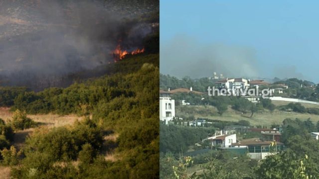 «Συναγερμός» στην Θεσσαλονίκη – Φωτιά κοντά στo Ελληνικό Παιδικό Χωρίο SOS