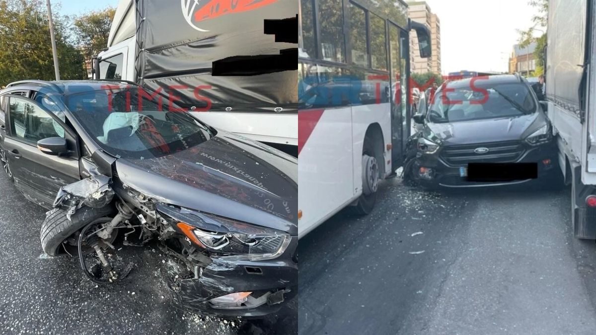 Άγρια καταδίωξη στην Θεσσαλονίκη: Μπήκε στο αντίθετο ρεύμα με κλεμμένο αυτοκίνητο και συγκρούστηκε με λεωφορείο