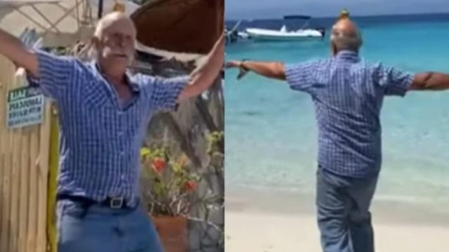 «Υποκλίθηκε» το Youtube: Παππούς στους Αντίπαξους χορεύει λεβέντικο ζεϊμπέκικο και τον χειροκροτά όλη η παραλία!