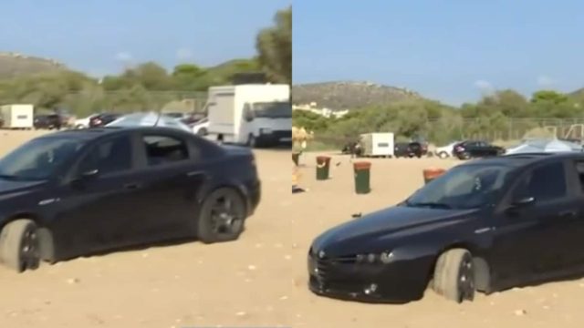 Καλά το πας, προχώρα..: Αδιανόητο παρκάρισμα από οδηγό – Πήγε το αυτοκίνητο μια «ανάσα» από τις ομπρέλες παραλίας (video)
