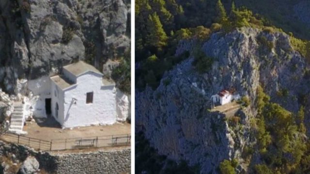 Πάρνηθα: Κλέβει τις εντυπώσεις το εκκλησάκι της Αγίας Μαρίνας χτισμένο πάνω στο βράχο