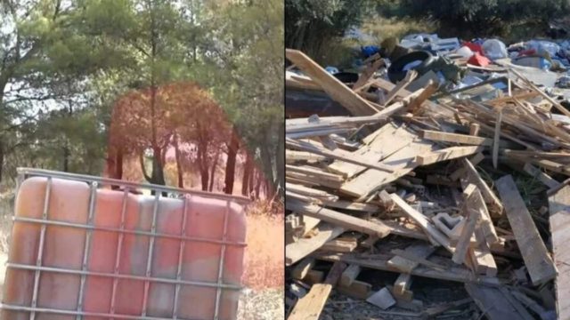 Δεν έχουν τον Θεό τους: Αλήτες πετούν στην Πάρνηθα δεξαμενές πετρελαίου και ξύλα