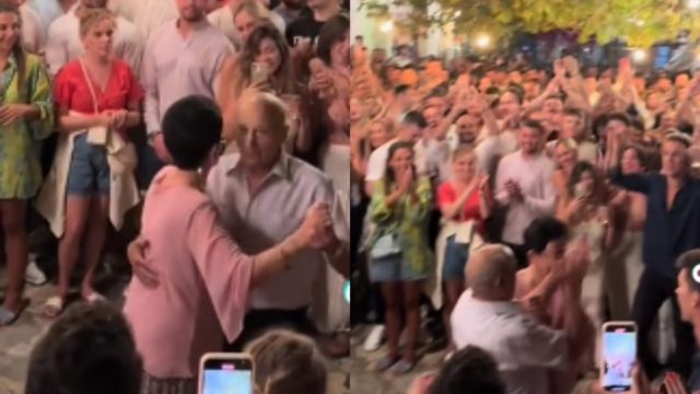 Ηλικιωμένο ζευγάρι χόρεψε τανγκό σε πλατεία της Τήνου και όλο το νησί τους αποθέωσε (video)