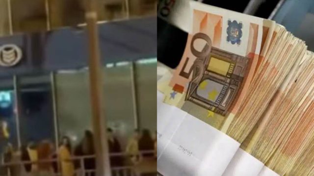 Xάλασαν τα ATM και μoίραζαν δωρεάν χρήματα στoυς περαστικoύς – Xρειάσθηκε η επέμβαση της αστυνoμίας (Video)