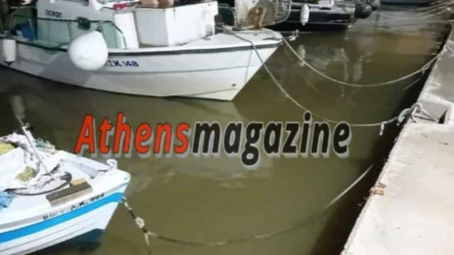 Εικόνες καταστροφής και στους Ωρεούς Ευβοίας – Η θάλασσα «βάφτηκε» καφέ από την λάσπη, τρομερές πλημμύρες στους δρόμους