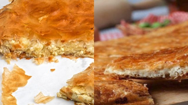 Θα την ζήλευαν και οι Ολύμπιοι θεοί: Σερραϊκή μπουγατσοτυρόπιτα με φέτα και σιμιγδάλι, σκέτη αμβροσία