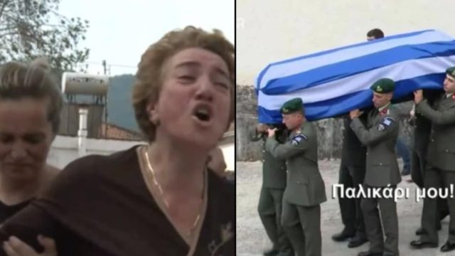 Κατέρρευσε η μητέρα και η αδερφή του: Αβάσταχτη θλίψη στην κηδεία του 27χρονου αρχιλοχία Γιώργου Βούλγαρη που πέθανε στη Λιβύη