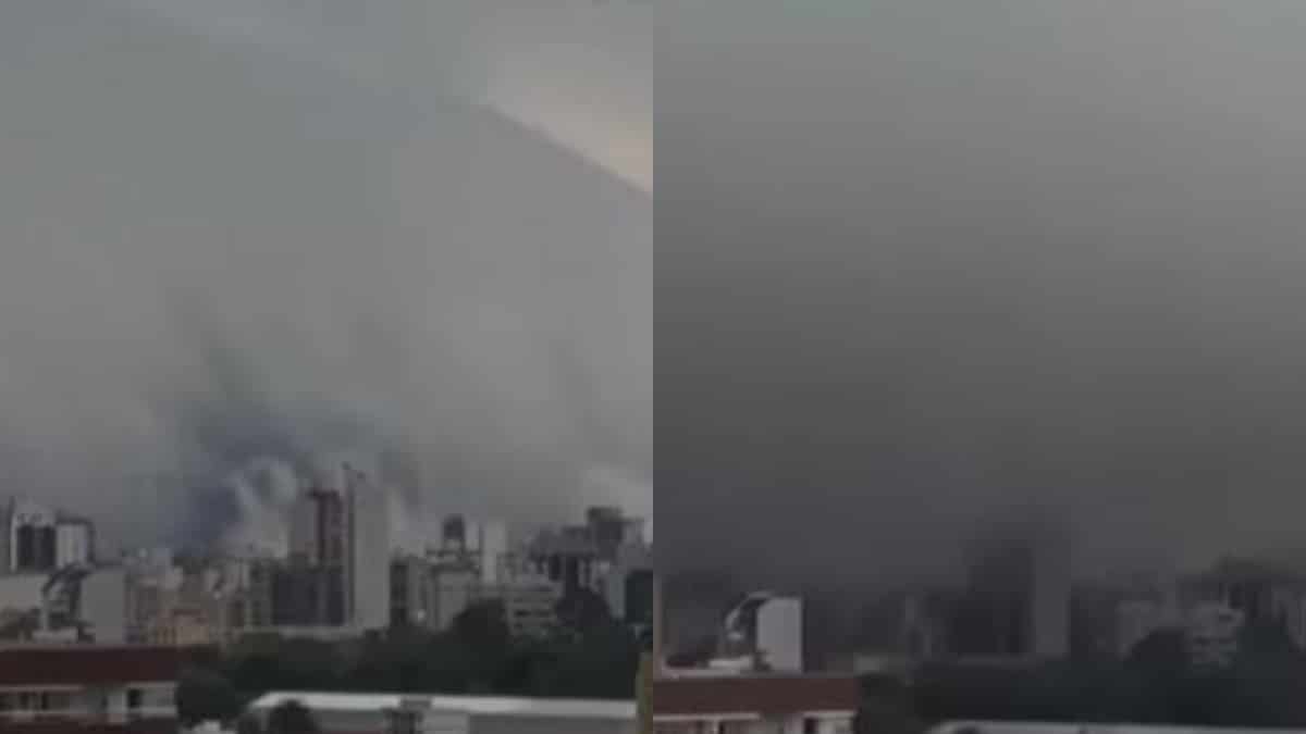 Απόκοσμο θέαμα πάνω από τη Βραζιλία: Τεράστιο μαύρο σύννεφο «κατάπιε» τον ουρανό (video)