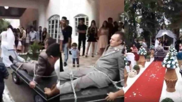 Νύφη έδεσε τον γαμπρό για να μην το σκάσει από τον γάμο – Όταν τη δείτε, θα καταλάβετε τον λόγο που το έκανε!