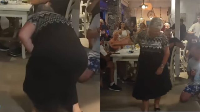 Μαγκιόρισσα γιαγιά παραδίδει μαθήματα λεβεντιάς: Το  ζεϊμπέκικο που αποθεώθηκε από τους θαμώνες και έγινε viral (video)