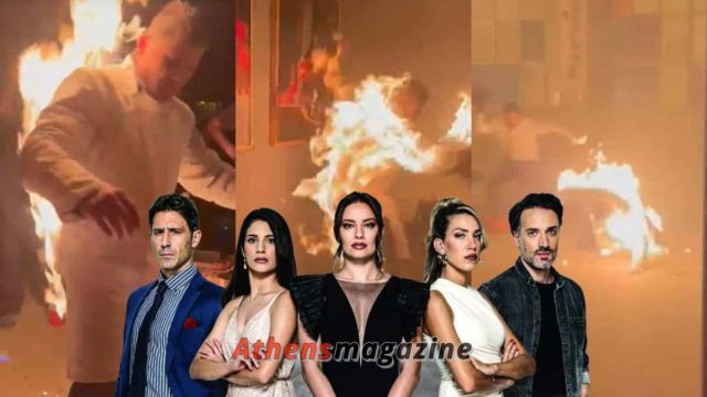 «Μετά τη φωτιά»: Ανατριχιαστική σκηνή βγαλμένη από το Hollywood – Καρέ καρέ το γύρισμα της τεράστιας πυρκαγιάς με τον «φλεγόμενο» μετρ – Αποκλειστικό