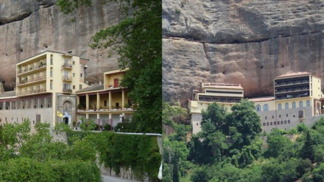 Θείο έργο: Η εντυπωσιακή οκταόροφη ελληνική μονή της Παναγίας που είναι σκαμμένη μέσα στον βράχο