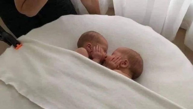 Ρίγη συγκίνησης: Τα νεογέννητα δίδυμα που φιλιούνται γλυκά και «σκορπίζουν» χαμόγελα