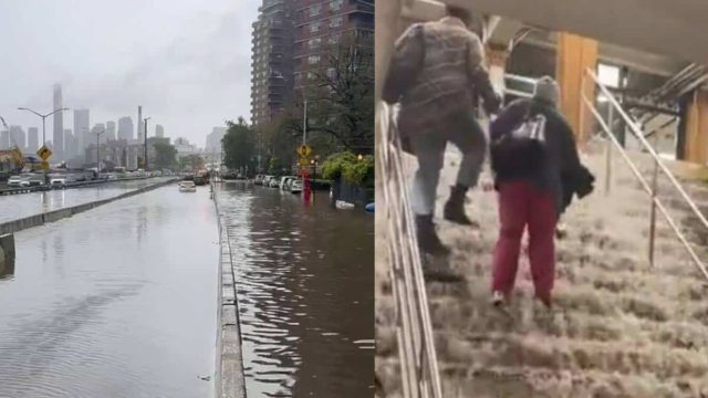 Εικόνες Θεσσαλίας και Ευαγγελισμού στη Νέα Υόρκη: Ολικό «μπλακ άουτ» από τις πλημμύρες, με εγκλωβισμένους πολίτες και… καταρράκτες μέσα στο Μετρό (video)