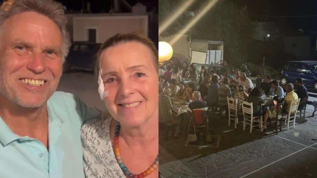 Ρόδος: Μεγαλείο ψυχής από ζευγάρι Γερμανών – Έστησε γλέντι και κέρασε ολόκληρο χωριό, επειδή έσωσαν το σπίτι τους από τις φωτιές