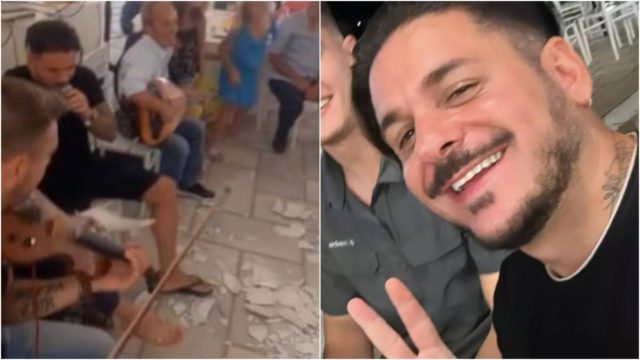 «Το έκαψε» ο Stan στο τελευταίο βράδυ «ελευθερίας» του: Έπιασε το μικρόφωνο στο νησιώτικο γλέντι πριν από τον γάμο (video-photos)