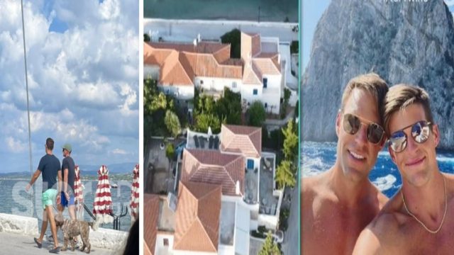 Στέφανος Κασσελάκης: Χαλαρός φορώντας μαγιό μαζί με τον Τάιλερ και το σκυλάκι τους βoλτάρει στις Σπέτσες (Video)