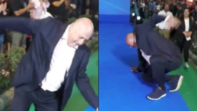 Επική «ζεϊμπεκιά» από Αχιλλέα Μπέο: Προσπάθησε να ανέβει με άλμα στην εξέδρα και σαβουριάστηκε