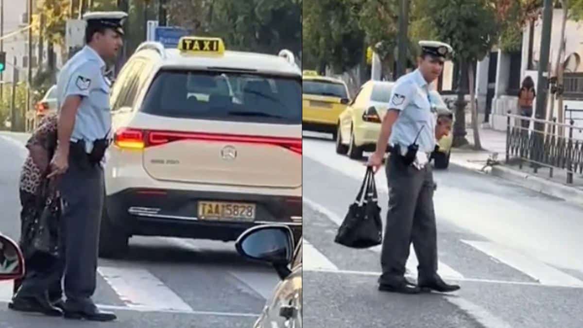 Αυτούς τους ένστολους θέλουμε: Αστυνομικός πέρασε γιαγιά από τη Βασιλίσσης Σοφίας και όλο το διαδίκτυο τον αποθέωσε