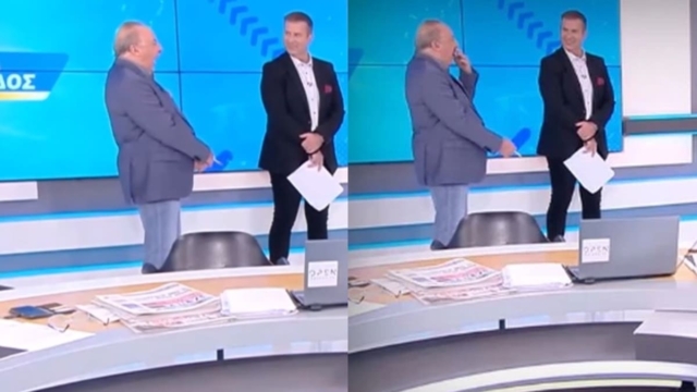 «Πέθανε» στο χασμουρητό ο Δημήτρης Καμπουράκης την ώρα που ο Μαρουσάκης έλεγε τον καιρό (video)