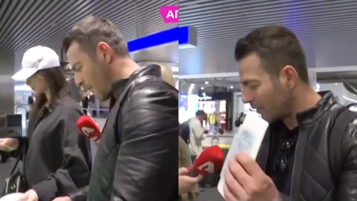 «Κύριε ελέησον»: Η αντίδραση του Γιώργου Αγγελόπουλου όταν αντίκρυσε την κάμερα του «Super Katerina» στο αεροδρόμιο (video)