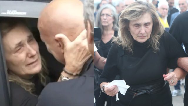 Κηδεία Γιάννη Ιωαννίδη: Έκλαιγαν με λυγμούς Νίκος Γκάλης και Γιούλα Γκιουζελοπούλου – «Εμείς θα είμαστε η οικογένεια σου»