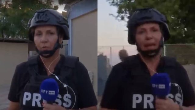 «Ταινία τρόμου» για ρεπόρτερ της ΕΡΤ στο Ισραήλ: «Είχαμε 10” να τρέξουμε» – Η στιγμή της επίθεσης ρουκετών στην Ασκελόν (video)