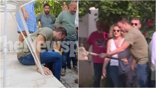 «Η δουλειά κάνει τους άντρες»: Ο Στέφανος Κασσελάκης έπιασε φτυάρι και έβγαλε τα παπούτσια του για να μπει σε σπίτι πλημμυροπαθών (videos-photos)
