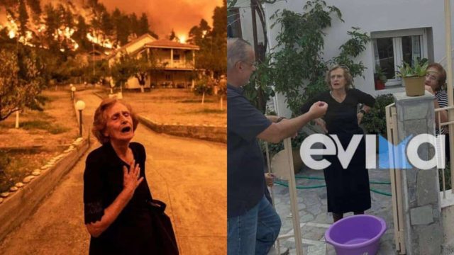 Βόρεια Εύβοια: Συγκλονίζει η κυρία Παναγιώτα της φωτογραφίας-σύμβολο από τις πυρκαγιές – Το 2021 κάηκε το σπίτι της και τώρα βούλιαξε στη λάσπη