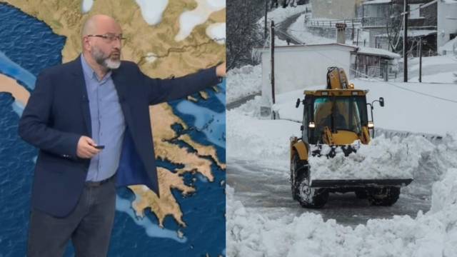 Λευκός «επισκέπτης» από Σάκη Αρναούτογλου: «Ακαριαία χιονόστρωση, προσοχή στις ισχυρές μπόρες χιονιού…»