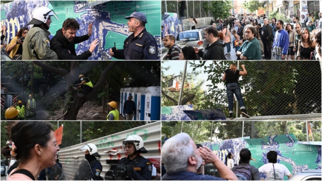Οργή στα Εξάρχεια: Κόβουν 72 δέντρα από την πλατεία για τον σταθμό του Μετρό – Σφοδρές αντιδράσεις κατοίκων (photos)