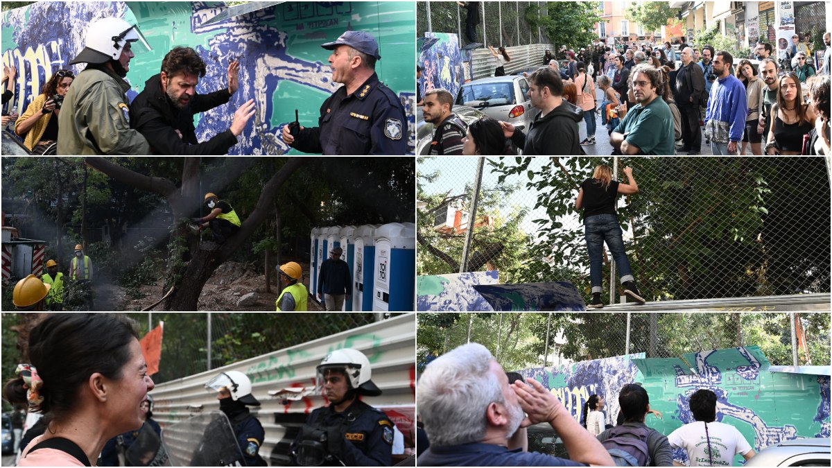 Οργή στα Εξάρχεια: Κόβουν 72 δέντρα από την πλατεία για τον σταθμό του Μετρό – Σφοδρές αντιδράσεις κατοίκων (photos)