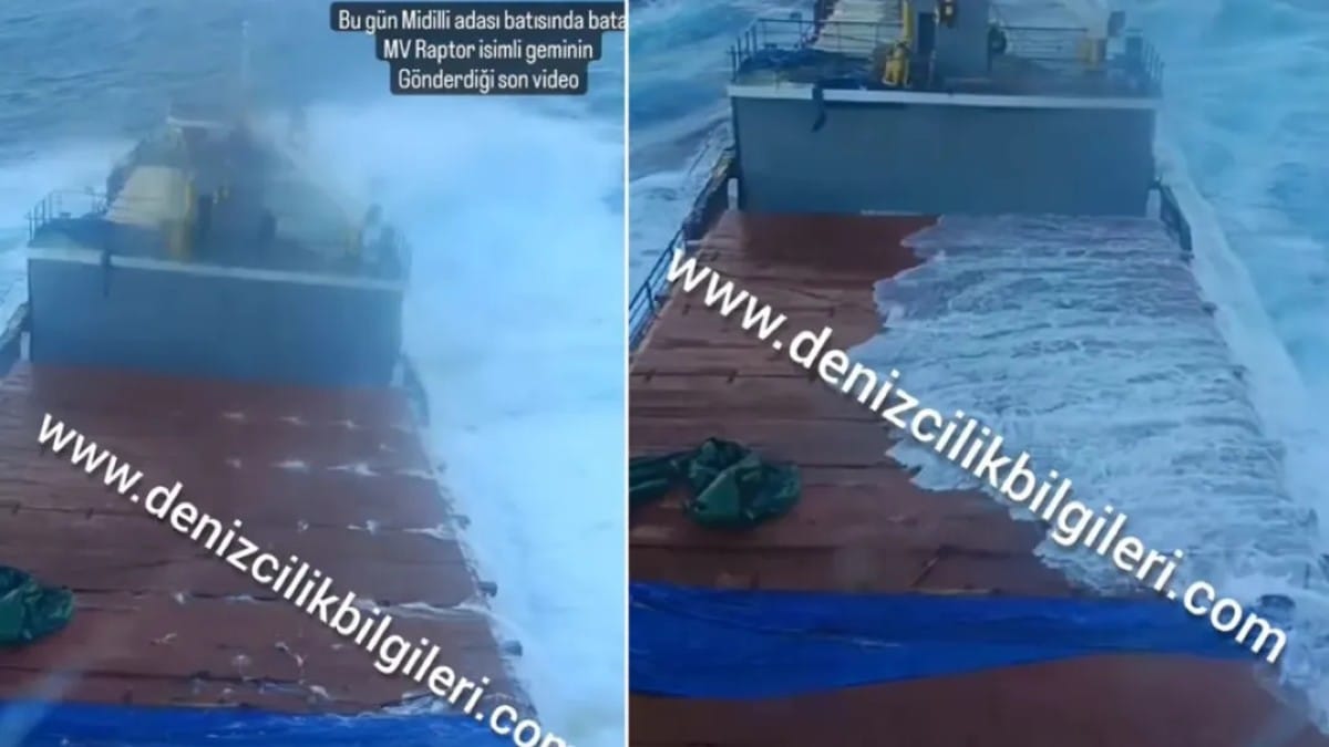 Ναυάγιο στη Λέσβο: Βίντεο ντοκουμέντο με τη βύθιση του φορτηγού πλοίου «Raptor»